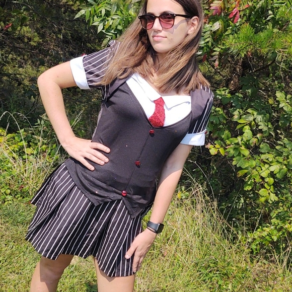 Schoolgirl Uniform Costume Med - Picture 1 of 16